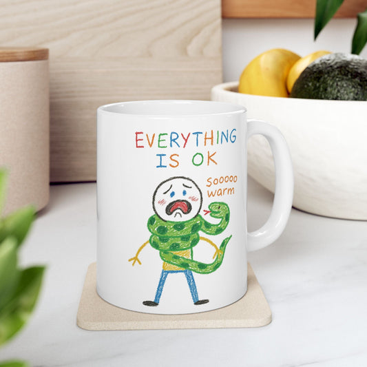 Snake Scarf "Everything is ok" Mug