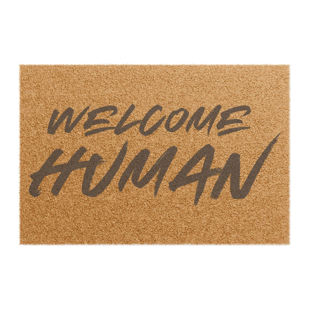 Welcome Human 'IAAHID' Door Mat (Grey)
