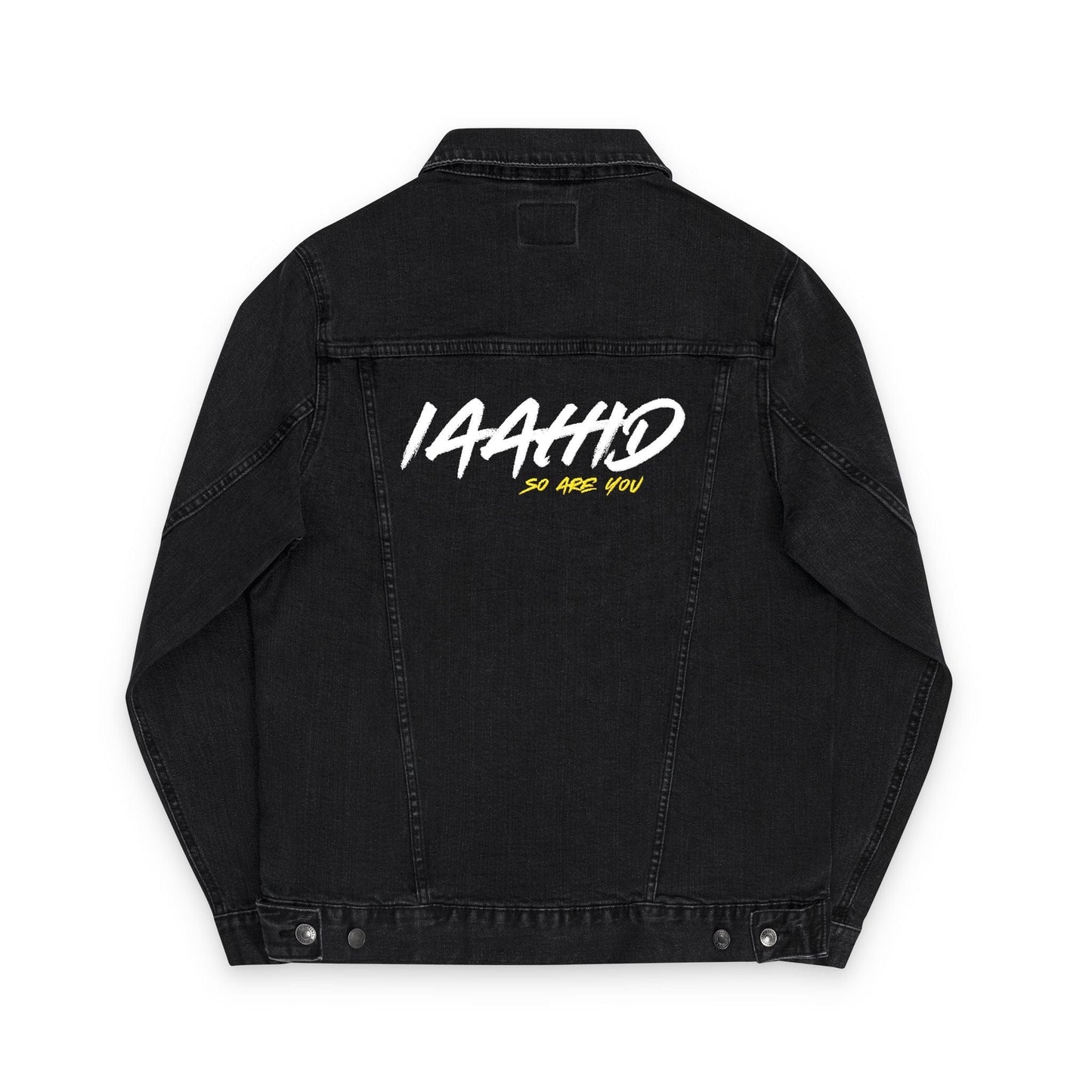 I Am A Human In Development 'IAAHID' Embroidered Denim Jacket