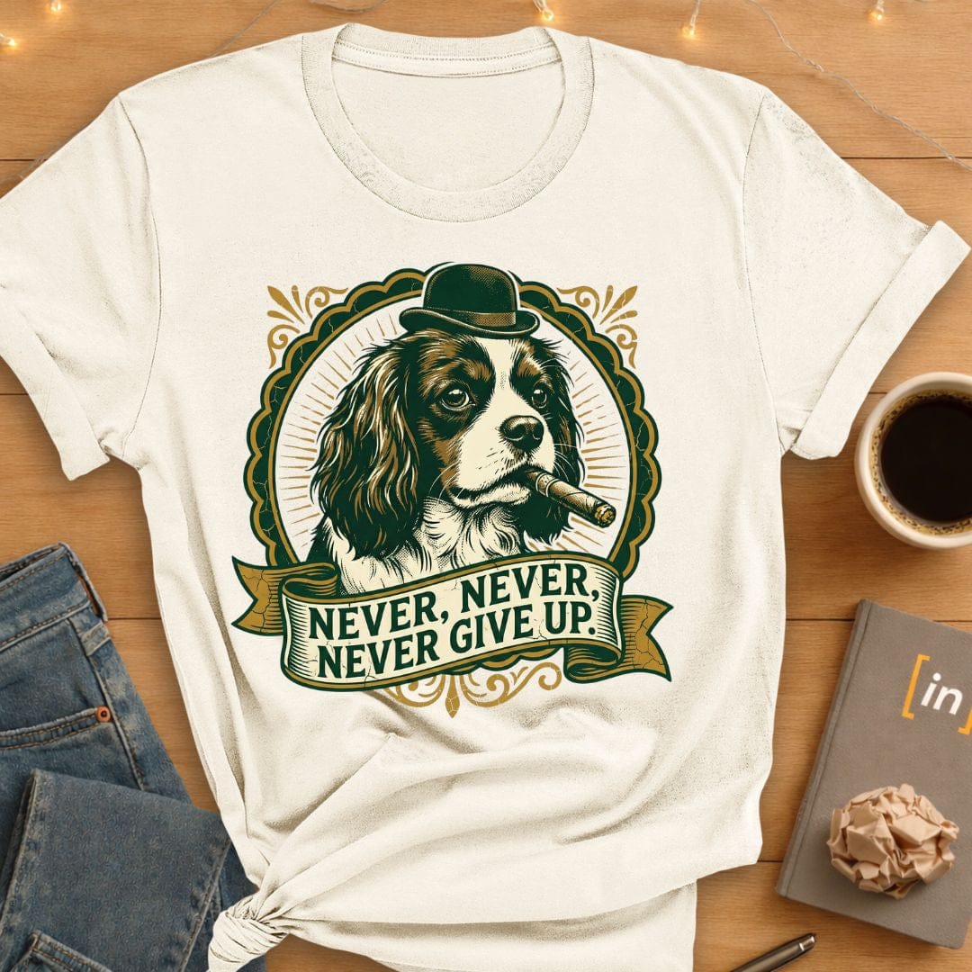 Never Never Never Give Up. T-Shirt