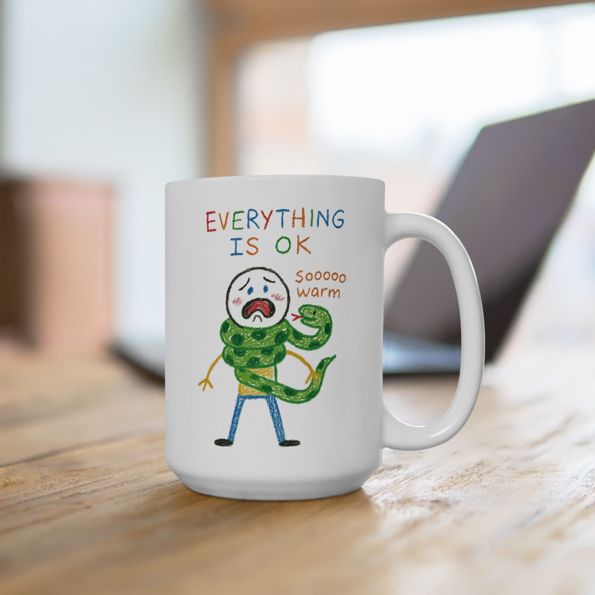 Snake Scarf "Everything is ok" Mug